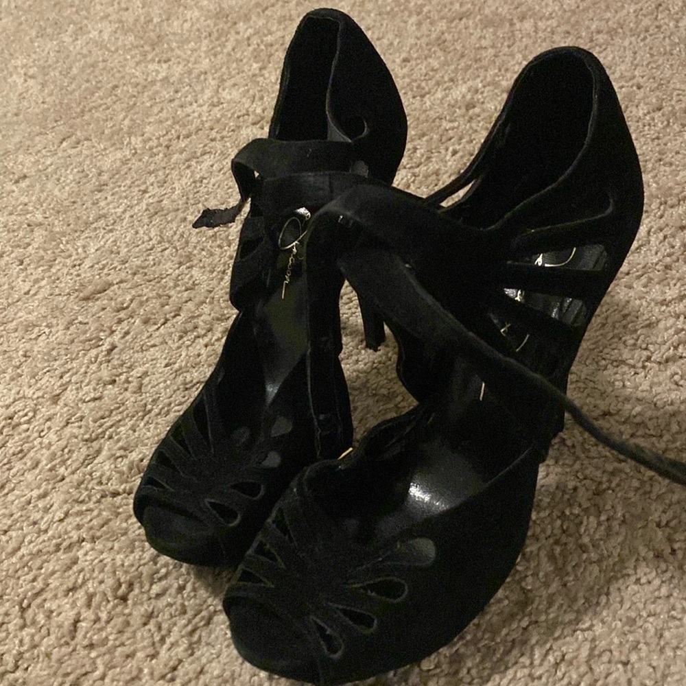 Jessica Simpson strappy ankle stilettos